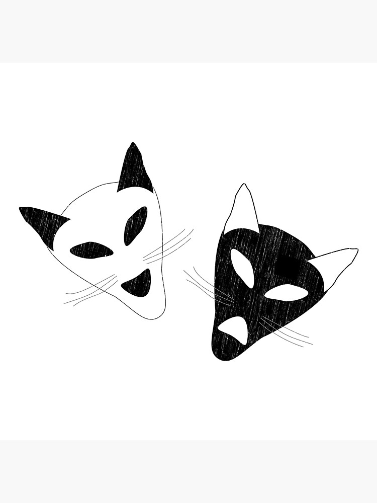 Drama Cat Masks - white design - for Theater Poster for Sale by  Mindful-Designs