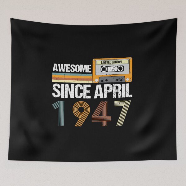 Item preview, Awesome Since April 1947 | 75th birthday | vintage 1947 designed and sold by AMINE  ★★★★★.