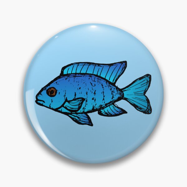 Item preview, Blue peacock cichlid - freshwater aquarium fish designed and sold by DigitalShards.