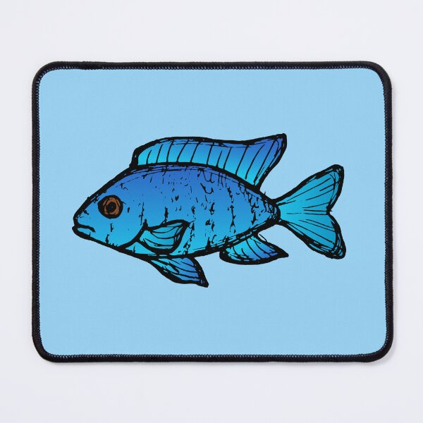 Item preview, Blue peacock cichlid - freshwater aquarium fish designed and sold by DigitalShards.