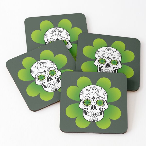 Item preview, St. Patrick's Day Irish Shamrock Shenanigans Skull designed and sold by SunfullyYours.