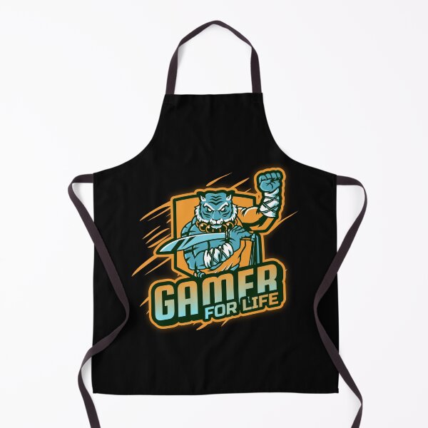 Item preview, Gamer for Life with Anthropomorphized Warrior Tiger designed and sold by PRIVARSHU.