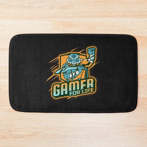 Item preview, Gamer for Life with Anthropomorphized Warrior Tiger designed and sold by PRIVARSHU.