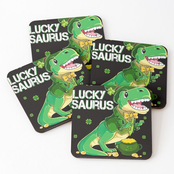Item preview, Luckysaurus St Patricks Day T Rex Dino Shamrock Men Boy Kids designed and sold by JodyBoling.