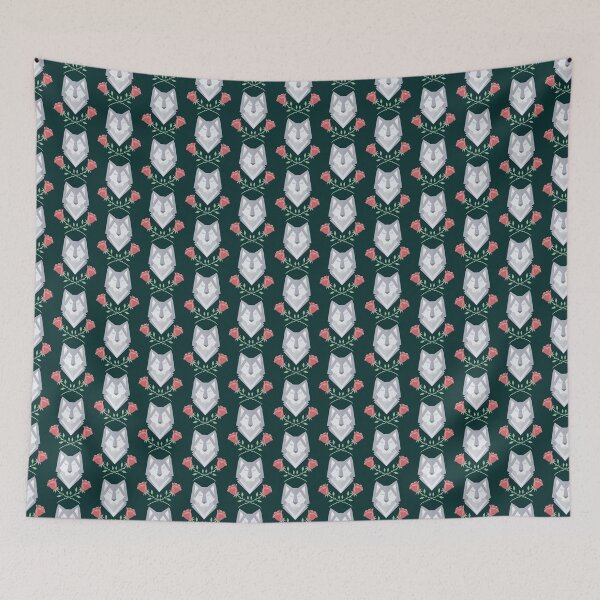 Item preview, wolf and roses    designed and sold by Pzakiya.