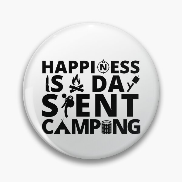 Item preview, Happiness is a day spent camping - SYMBOLS WHITE. designed and sold by JockArts.