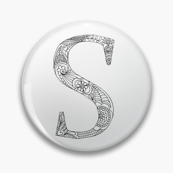 Item preview, Henna Alphabet S / Henna Letter S - Black Henna Line Art designed and sold by Mrs-PenLine.