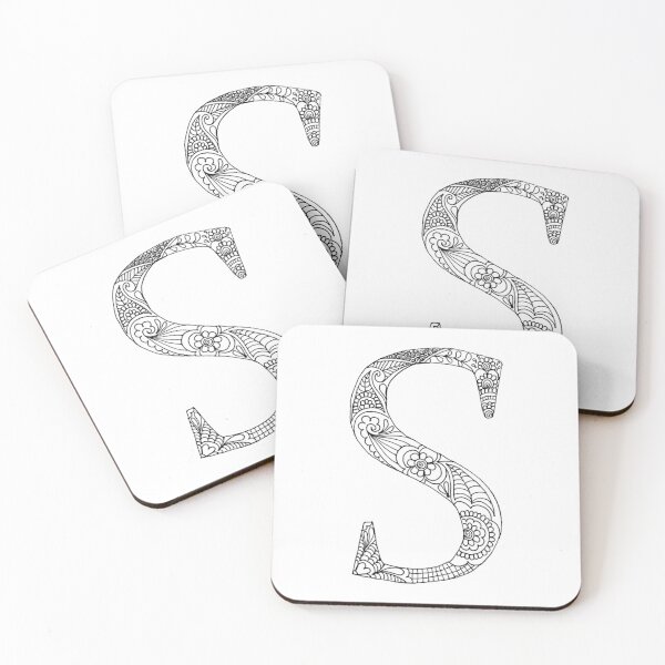 Item preview, Henna Alphabet S / Henna Letter S - Black Henna Line Art designed and sold by Mrs-PenLine.