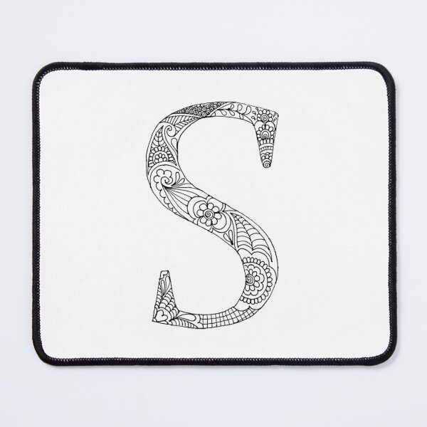 Item preview, Henna Alphabet S / Henna Letter S - Black Henna Line Art designed and sold by Mrs-PenLine.