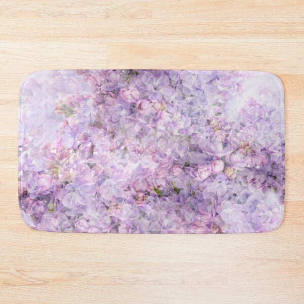 Romantic lilac - floral art, vintage Bath Mat