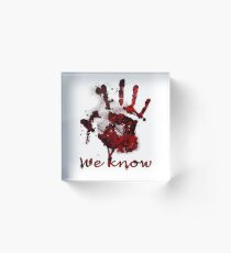 Dark Brotherhood Handprint Acrylic Block