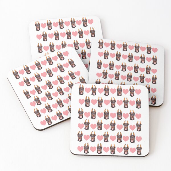 Item preview, cute doberman dog face heart pattern funny doberman valentines day gift designed and sold by alaechamlal.