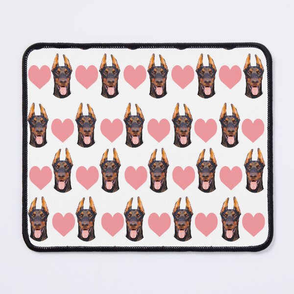 Item preview, cute doberman dog face heart pattern funny doberman valentines day gift designed and sold by alaechamlal.