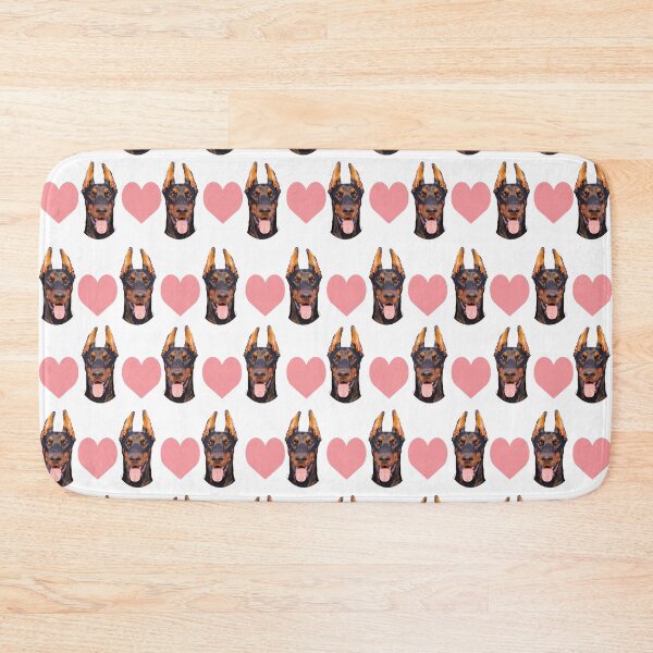 Item preview, cute doberman dog face heart pattern funny doberman valentines day gift designed and sold by alaechamlal.