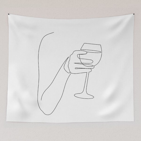 Item preview, Wine Line Art designed and sold by fempreneurco.