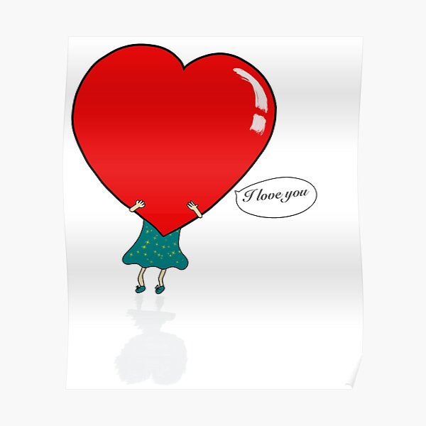 heart-worn-by-a-girl-love-i-love-ou-poster-by-msmccraft-redbubble