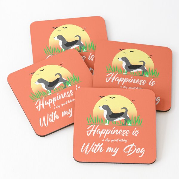 Item preview, Happiness is a day spent hiking with my dog designed and sold by Verbiage24.