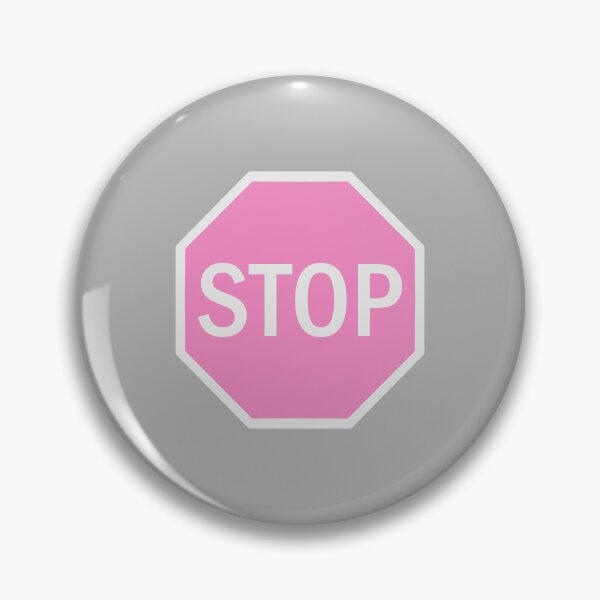 Artikelvorschau, Rosa Stoppschild Straßenschild entworfen und verkauft von Creations-By-Em.