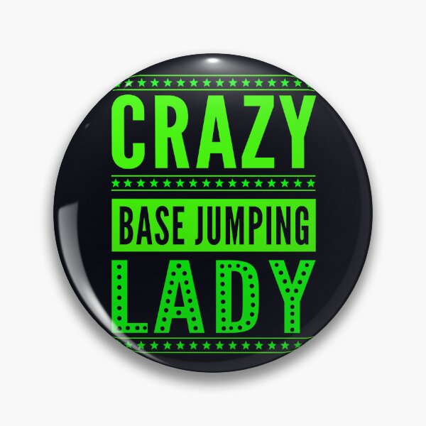 Item preview, Crazy Base Jumping Lady - Female Action and Extreme Sports designed and sold by madtoyman.