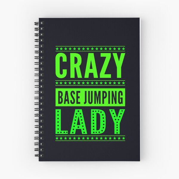 Artikelvorschau, Crazy Base Jumping Lady – Weibliche Action und Extremsport entworfen und verkauft von madtoyman.