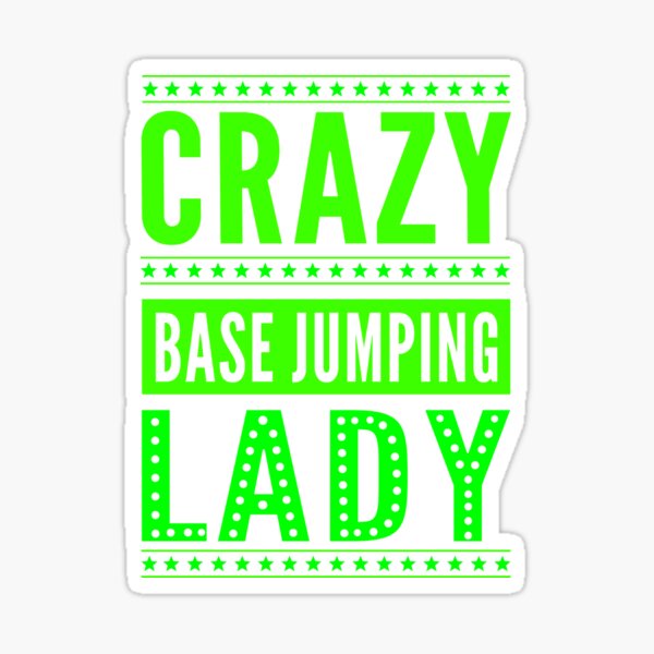 Aperçu de l'œuvre Crazy Base Jumping Lady - Action Féminine et Sports Extrêmes créée et vendue par madtoyman.