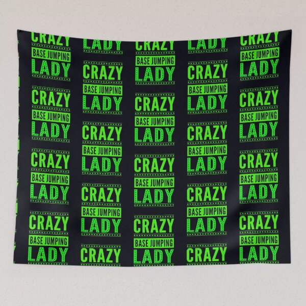 Item preview, Crazy Base Jumping Lady - Female Action and Extreme Sports designed and sold by madtoyman.