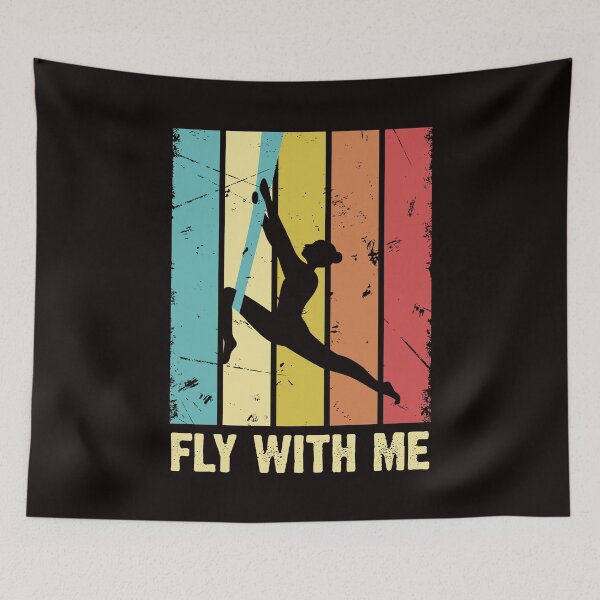 Item preview, Retro Fly With Me Aerial Silk Aerialist Acrobat Acrobatics designed and sold by TomGiantDesigns.