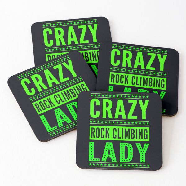 Item preview, Crazy Rock Climbing Lady - Female Action and Extreme Sports designed and sold by madtoyman.