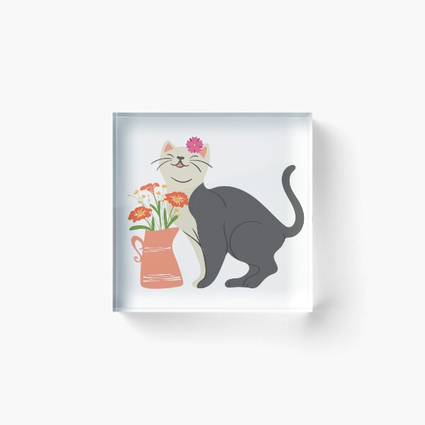 Item preview, Adorable kitten with flowers. designed and sold by EMIPRINCESS.