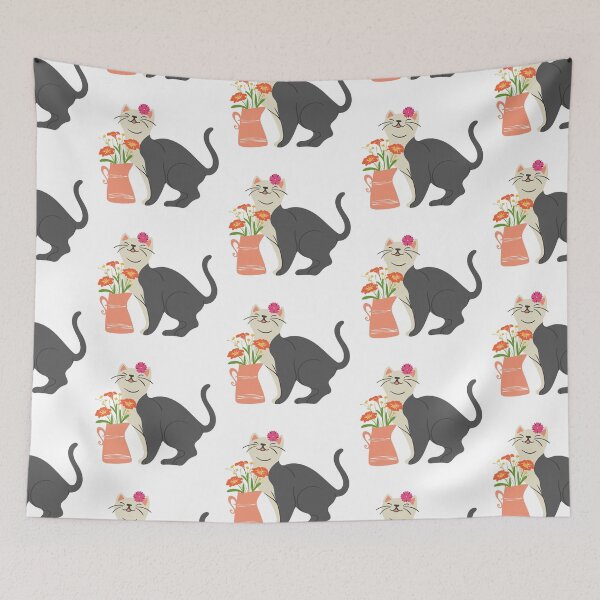 Item preview, Adorable kitten with flowers. designed and sold by EMIPRINCESS.