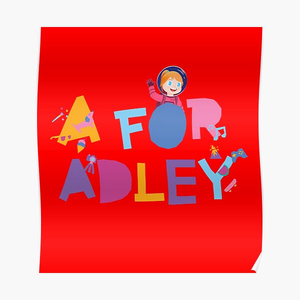 "a for adley" Poster for Sale by marwaAh Redbubble