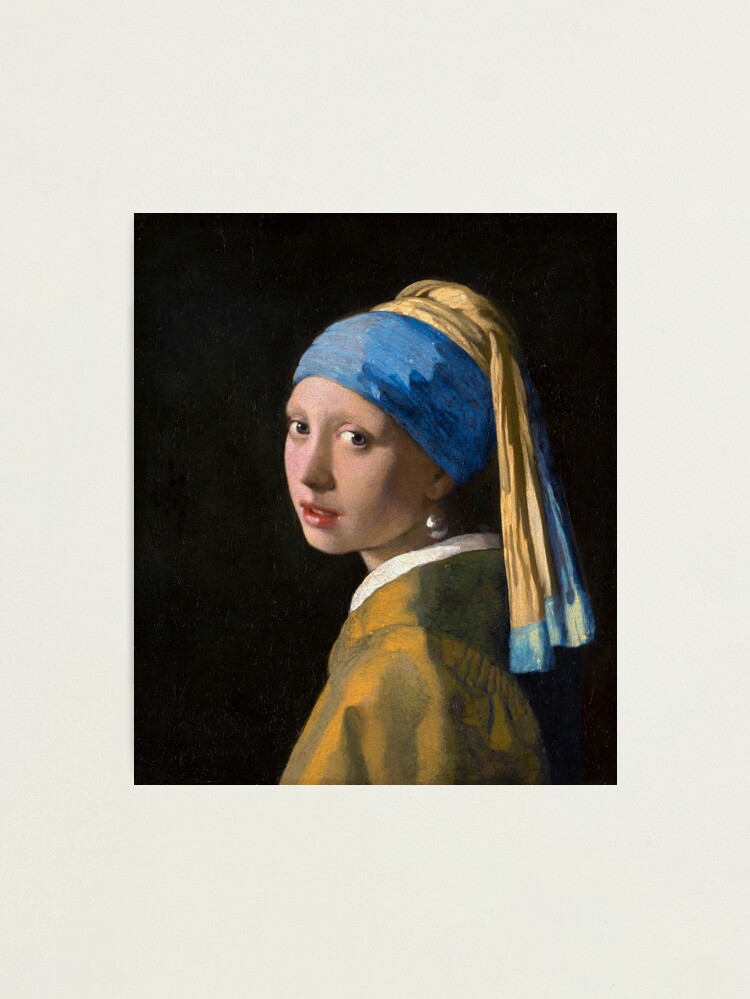 Alternate view of Girl with a Pearl Earring by Vermeer. Photographic Print