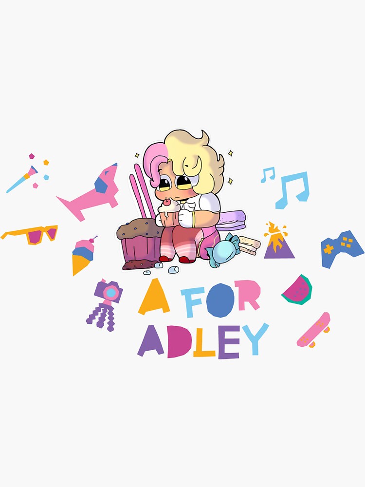 "a for adley" Sticker for Sale by marwaAh Redbubble