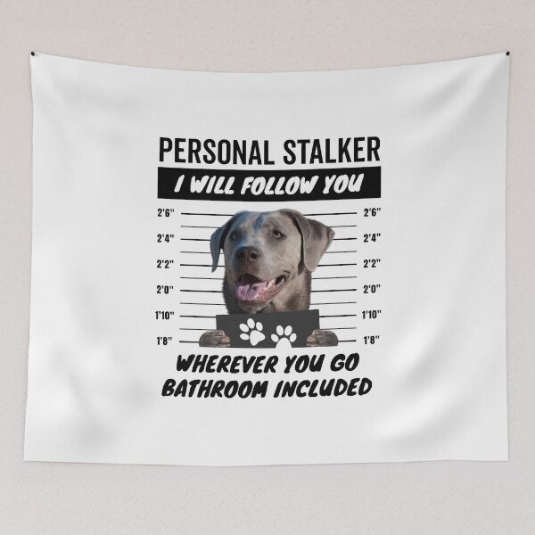Item preview, Personal Stalker Labrador Retriever Dog – Silver Lab designed and sold by More Cute Dogs.
