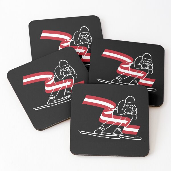 Item preview, Austria Alpine Skiing Skier Austrian Flag designed and sold by ZiesMerch.