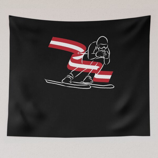 Item preview, Austria Alpine Skiing Skier Austrian Flag designed and sold by ZiesMerch.