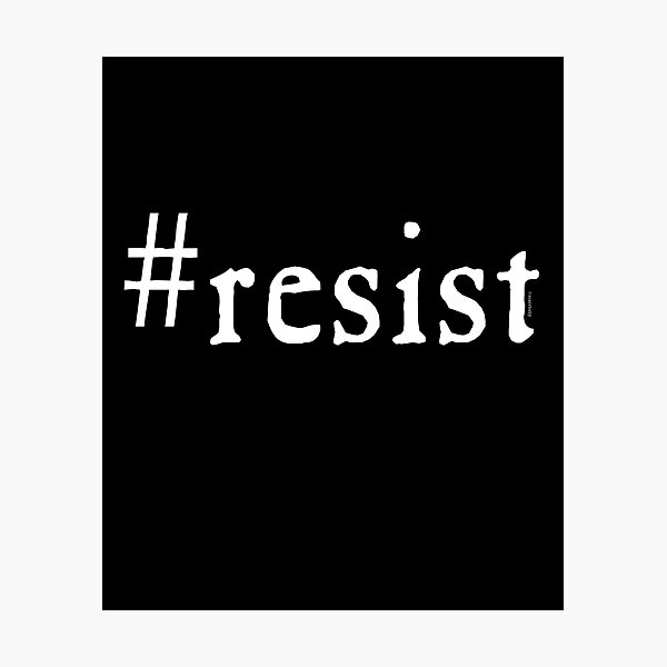 Item preview, RESIST with Hashtag in White Lettering designed and sold by LoveAndDefiance.