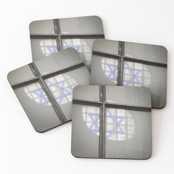 Item preview, Jewish David Cross Artistic Black and White Photo with Blue Symbol designed and sold by Angela Cini.