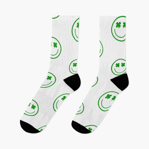 Aperçu de l'œuvre Smiley Face avec Shamrock (Vert) - St Patricks Day créée et vendue par CaitU.