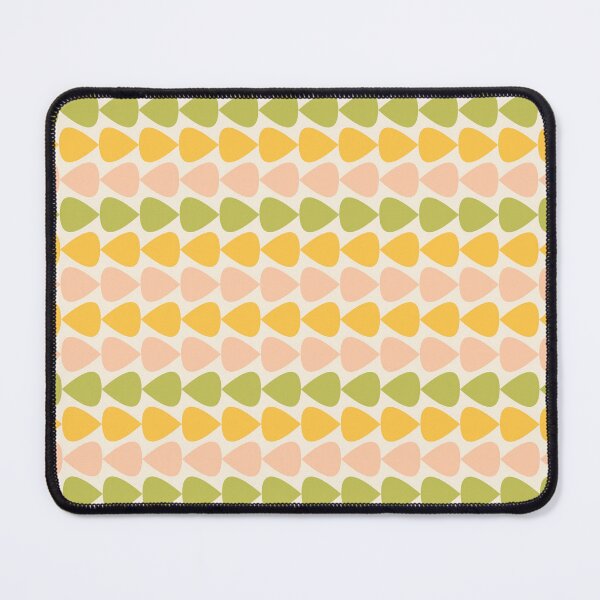 Item preview, Plectrum Stripes Horizontal Geometric Mini Pattern Light Lime Green Pale Blush Mustard Yellow Cream  designed and sold by kierkegaard.