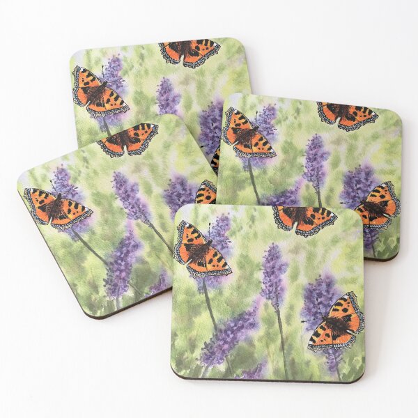Item preview, Tortoiseshell Butterflies on Lavender designed and sold by TheArtery2010.