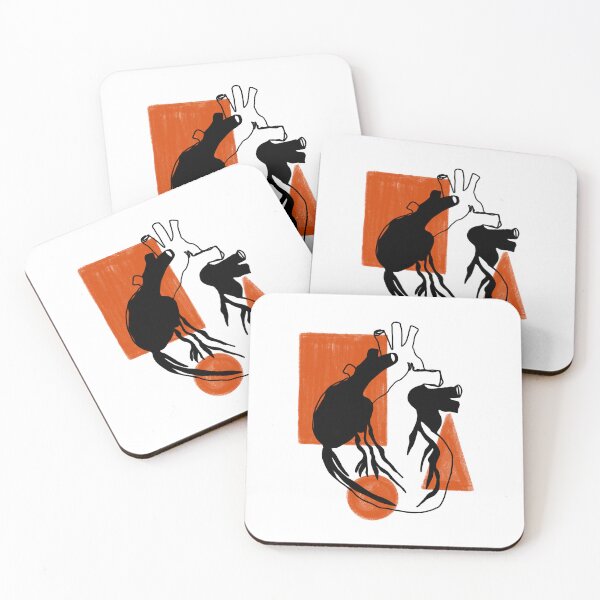 Item preview, Anatomical Heart With Orange Figures designed and sold by Annaillustrator.