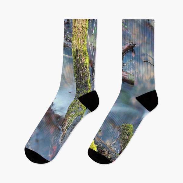 Item preview, Branch with moss in the wild stream designed and sold by frankuffmann.
