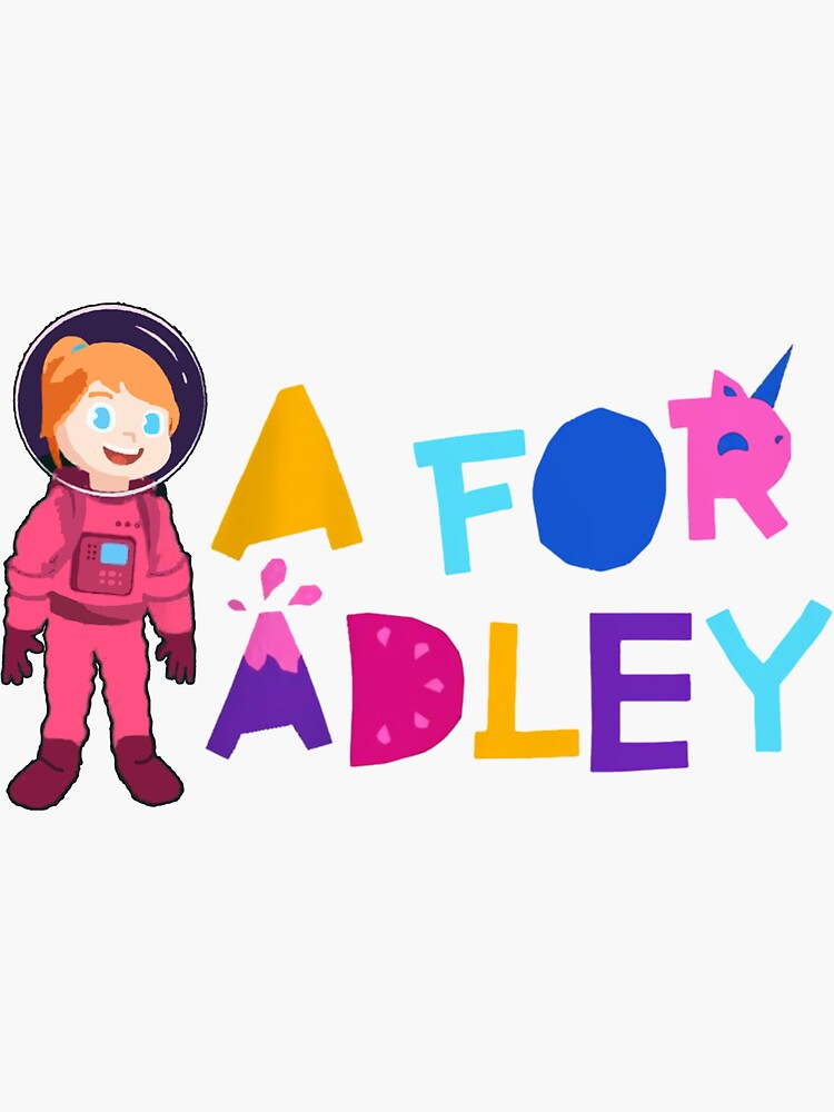 "a for adley" Sticker for Sale by marwaAh Redbubble