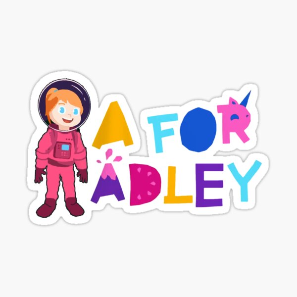 "a for adley" Sticker for Sale by marwaAh Redbubble