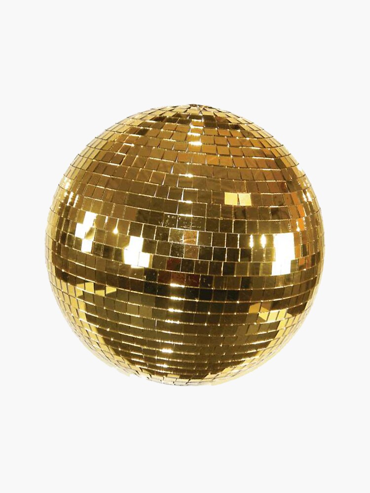 Gold Disco ball Sticker for Sale by lilkenz