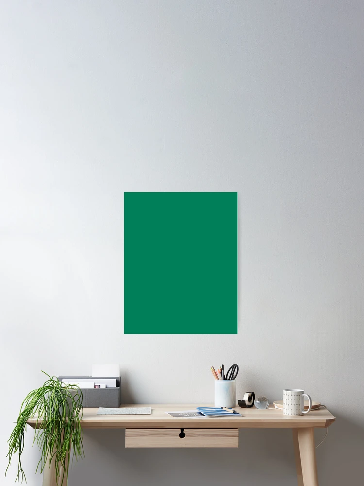 Thumbnail 2 von 3, Poster, Spanish Viridian Green Plain color  designt und verkauft von SolidColor.