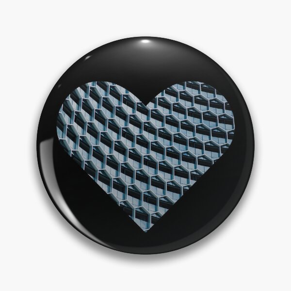 Item preview, Minimal Heart Hexagonal Glass Facade Architecture Love  designed and sold by ARCHMNML.