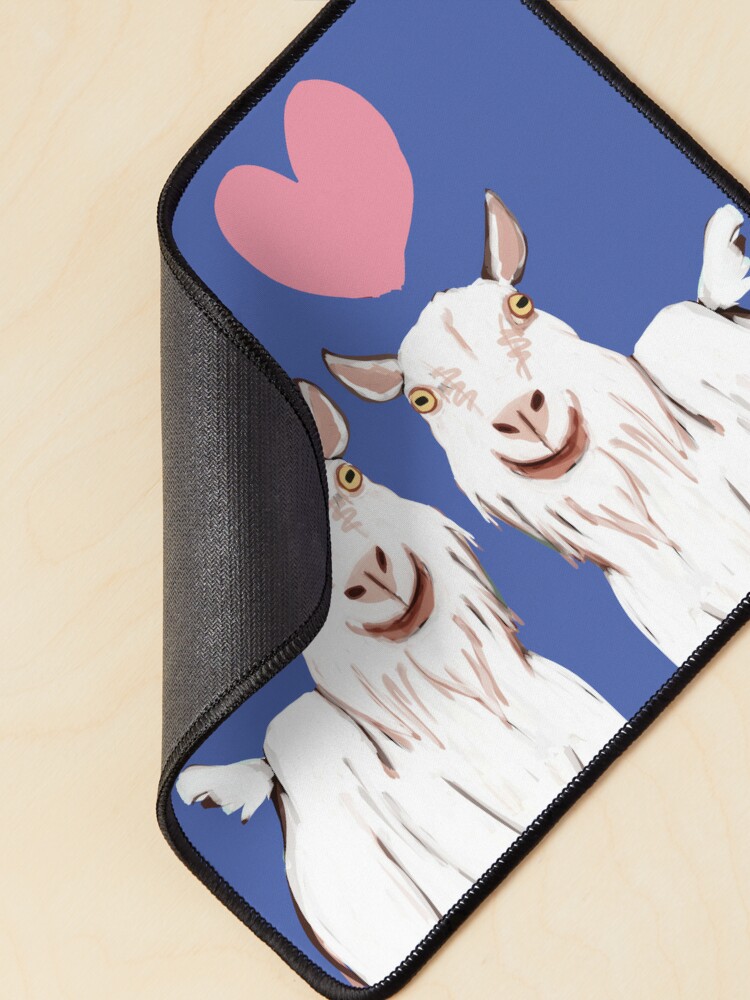 Alternate view of Valentines White Goat Anselmi duo Mouse Pad
