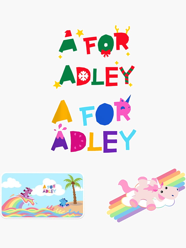 "a for adley merry christmas pack" Sticker for Sale by marwaAh Redbubble